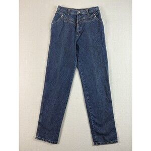 Vintage Rockies Jeans Women's 30x34 Blue Bareback Slim Long Rise 15/16 XL